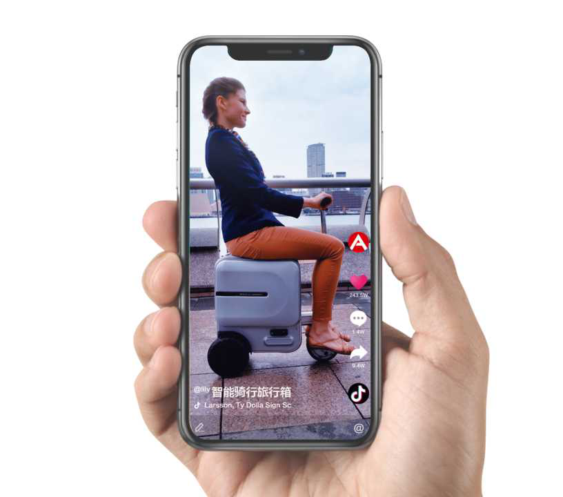 airwheelbbin宝盈集团骑行行李箱